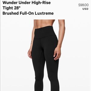 Lululemon Wunder Under Leggings (used)